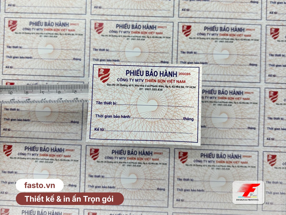 In Phiếu Bảo Hành