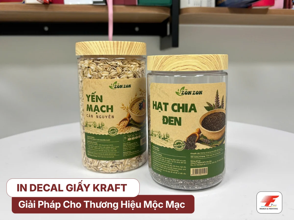 In Decal Giấy Kraft Giải Pháp Cho Thương Hiệu Mộc Mạc