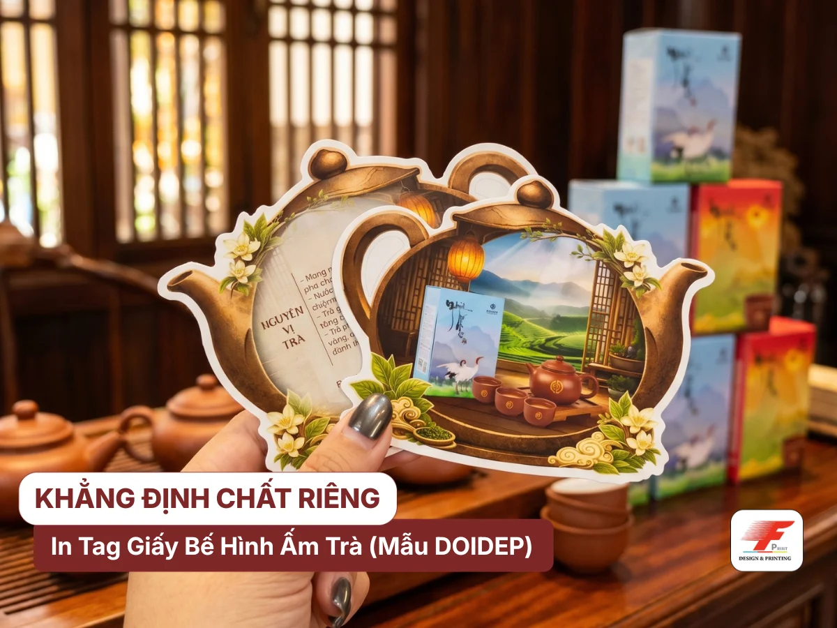 In Tag Giấy Bế Hình Ấm Trà (Mẫu DOIDEP)