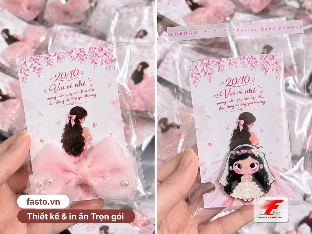 In Tag & Thiệp Mini Kẹp Quà Tặng 20/10, 14/2, 8/3